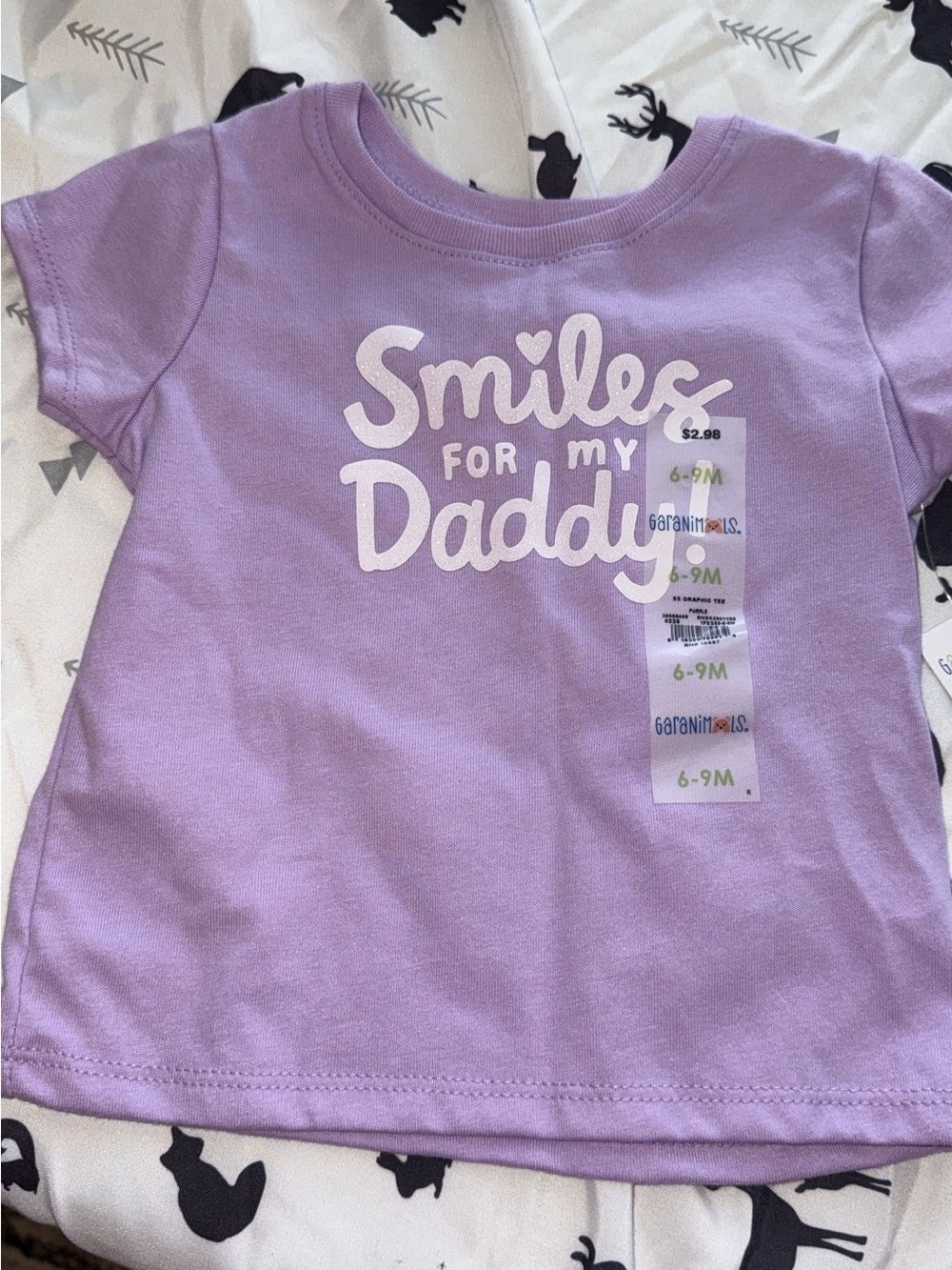 Garanimals Lavender "Smiles for my Daddy" Short Sleeve Tee